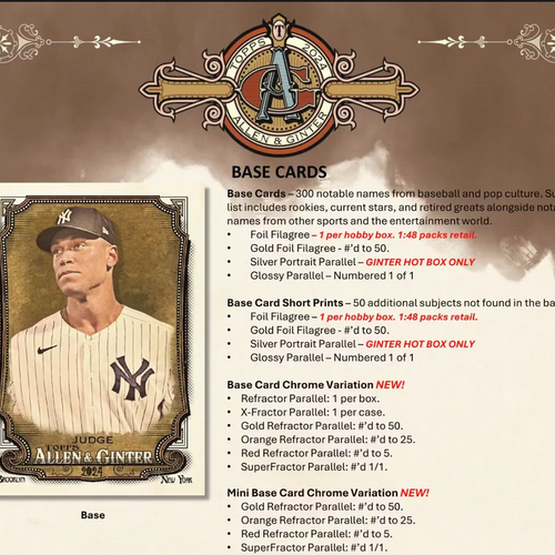 2024 Topps Allen & Ginter Baseball Hobby Pack by Weram - image 2
